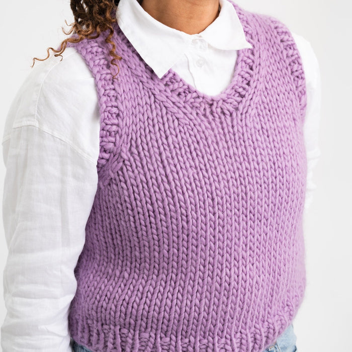 Tank Top Vest Easy Knitting Kit - Wool Couture
