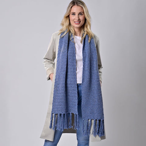 Tassel Scarf Beginner Crochet Kit - Wool Couture