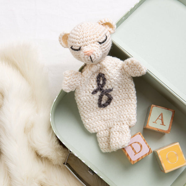 Teddy Bear Crochet Kit - Natural Cream & Granite - Wool Couture