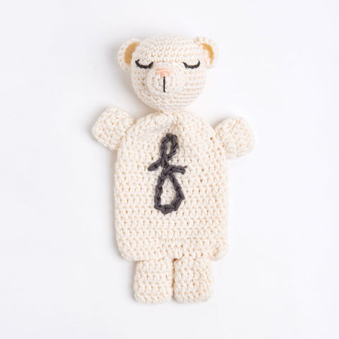Teddy Bear Crochet Kit - Natural Cream & Granite - Wool Couture