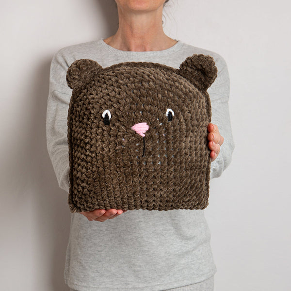 Teddy Bear Cushion Crochet Kit - Wool Couture