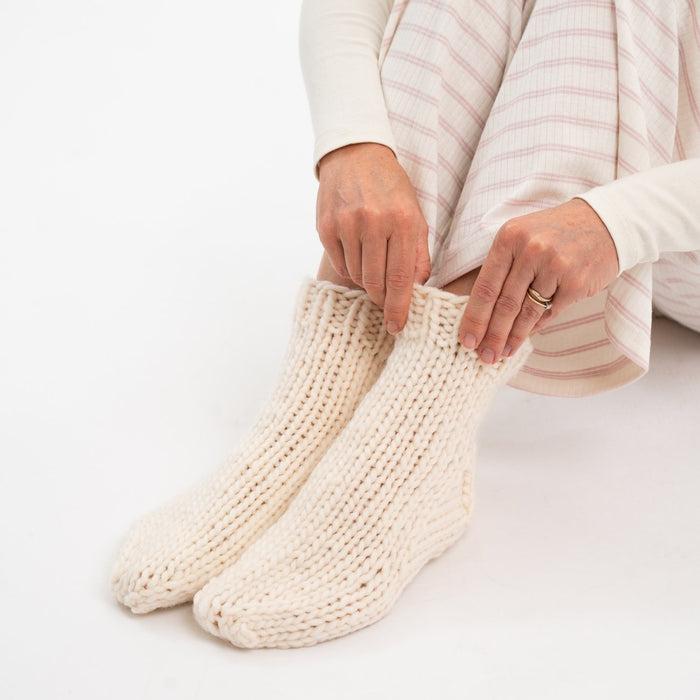 The Chunky Slipper Socks Knitting Kit - Wool Couture