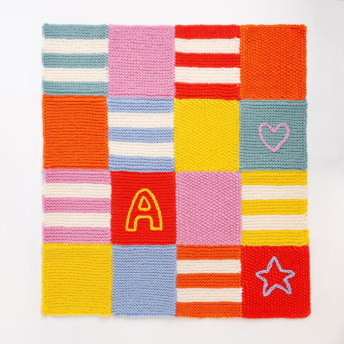 Toddler Bright Blanket Knitting Kit - Wool Couture