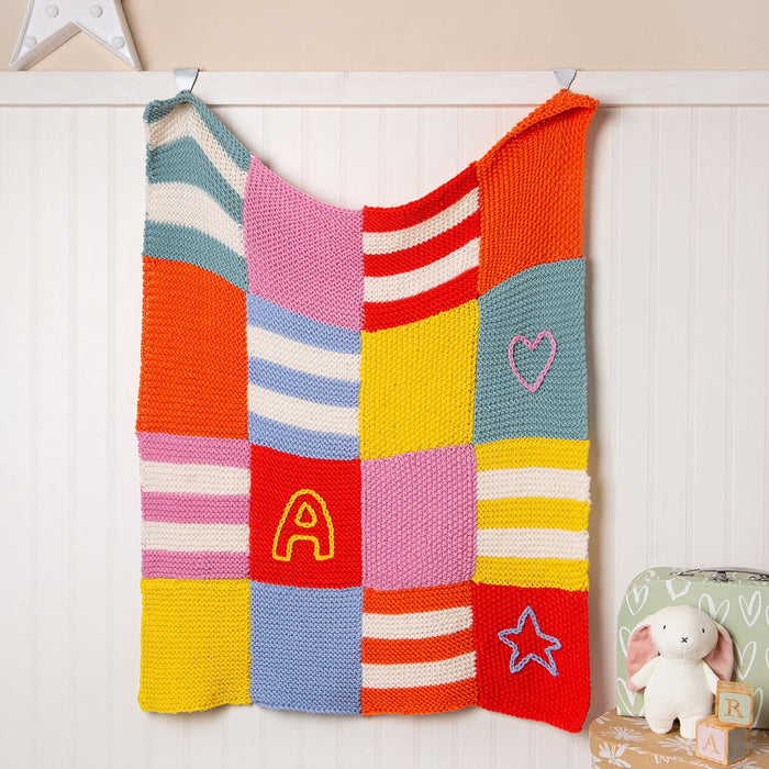 Toddler Bright Blanket Knitting Kit - Wool Couture