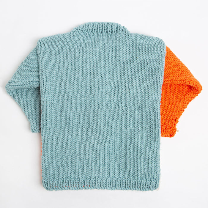 Toddler Colour Block Cardigan Knitting Kit - Wool Couture