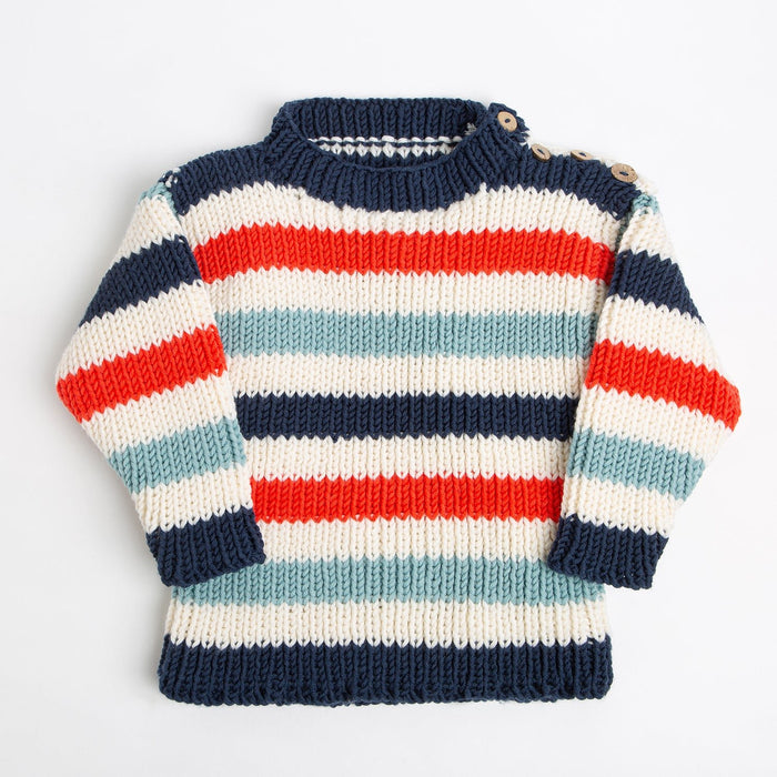 Toddler Striped Jumper Knitting Kit - Wool Couture