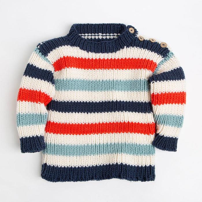 Toddler Striped Jumper Knitting Kit - Wool Couture