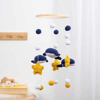 Whale & Starfish Baby Mobile Crochet Kit - Wool Couture
