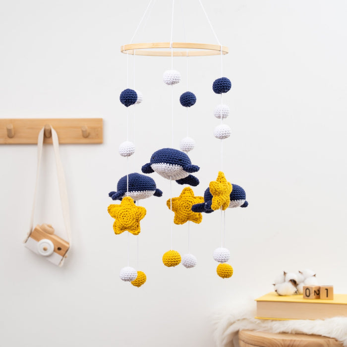 Whale & Starfish Baby Mobile Crochet Kit - Wool Couture