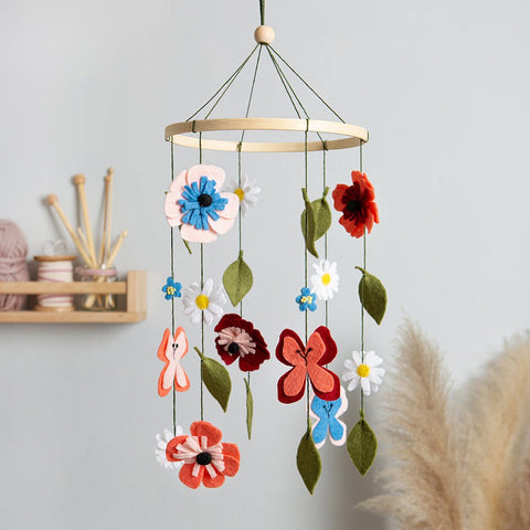 Wildflower Mobile Felt Craft Kit - Wool Couture