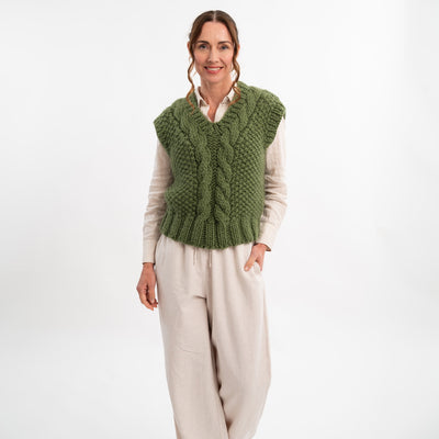 Willow Chunky Cable Vest Knitting Kit