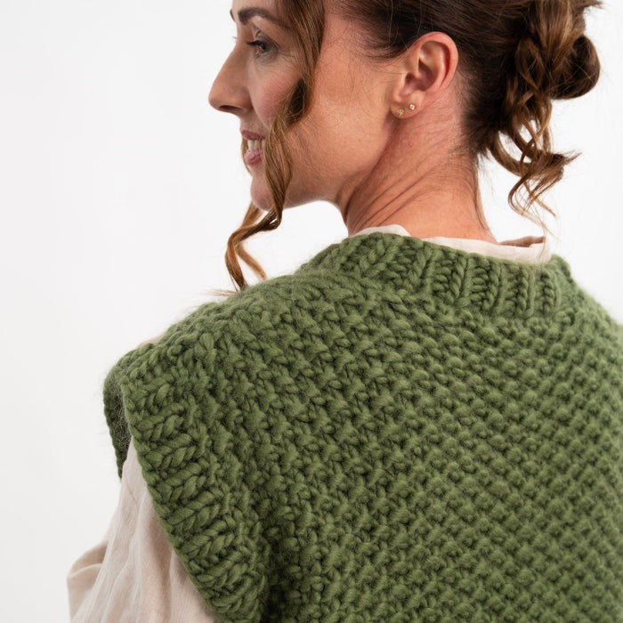 Willow Chunky Cable Vest Knitting Kit - Wool Couture