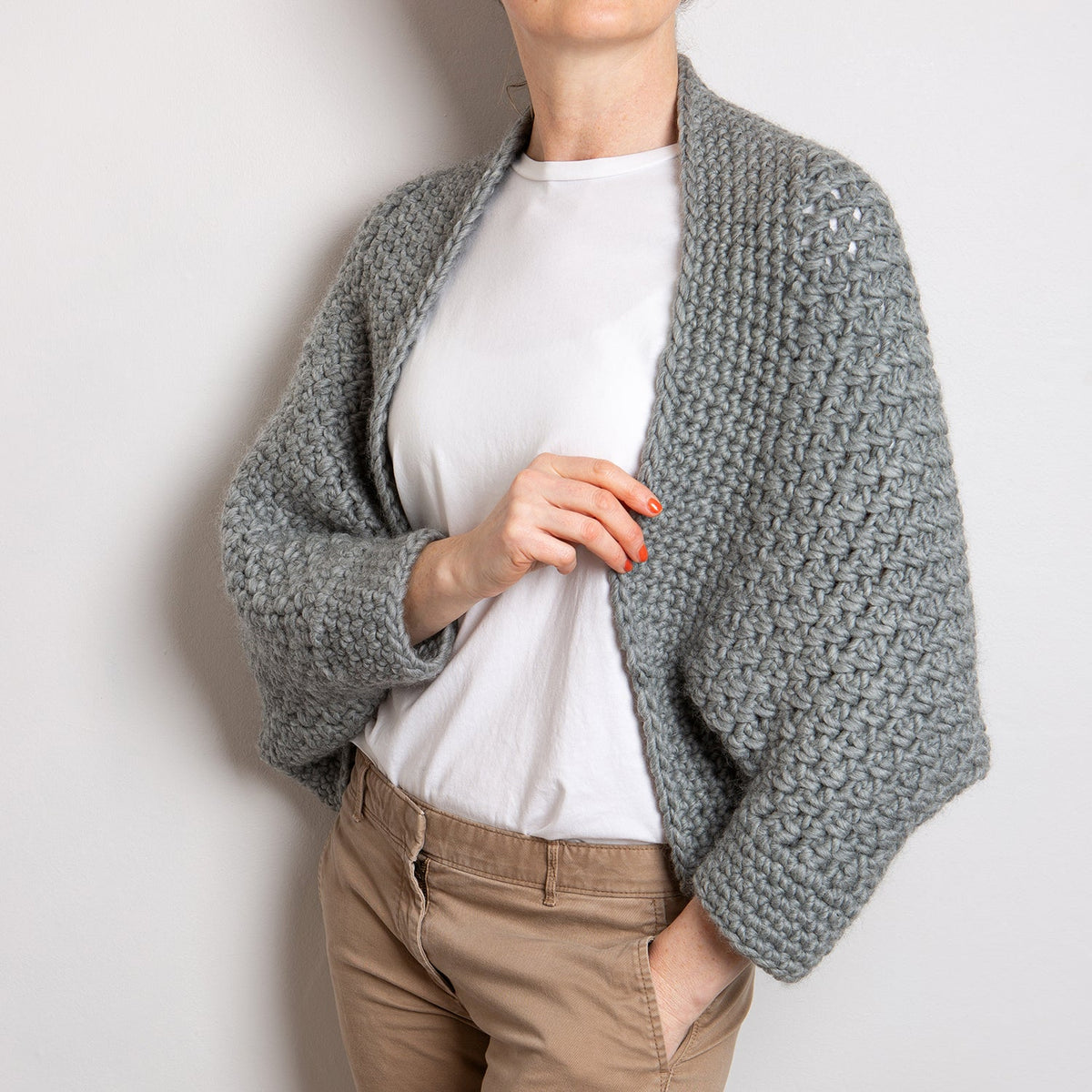 Cocoon Cardigan Chunky Shrug Knitting Pattern Winter Shrug