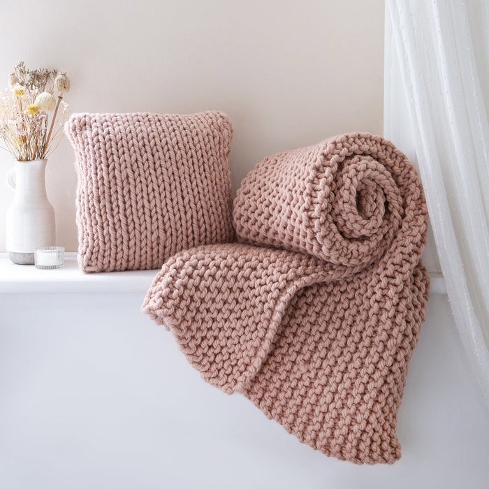 Wrap Up Blanket Knitting Kit - 2 in 1 Beginner Pattern - Wool Couture
