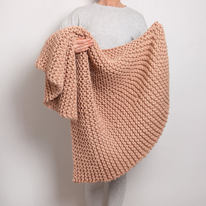 Wrap Up Blanket Knitting Kit - 2 in 1 Beginner Pattern - Wool Couture