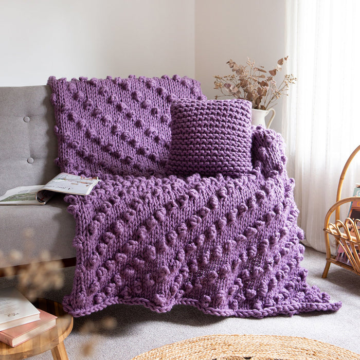 Wrap Up Cushion Knitting Kit - 2 in 1 Beginner Pattern - Wool Couture