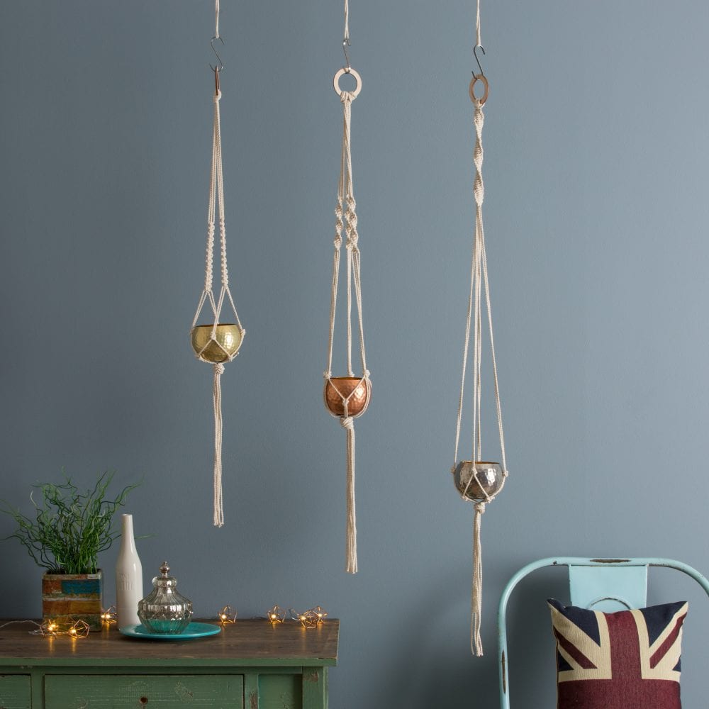 diy 3 tier macrame plant hanger 3 Sisters Macrame Plant Hanger DIY kit