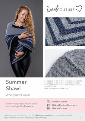 Shawl Knitting PDF Pattern - Summer Shawl