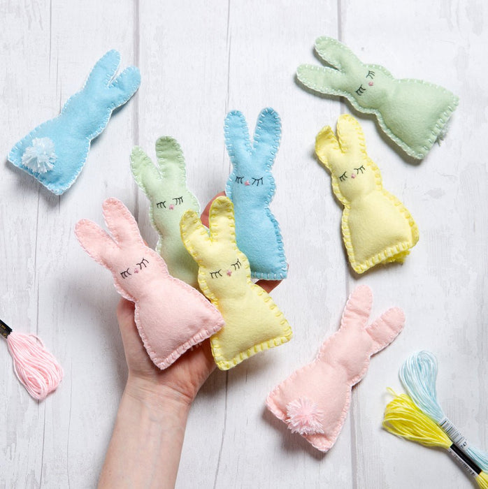 A Basket of Bunnies Felt Craft Kit - Wool Couture