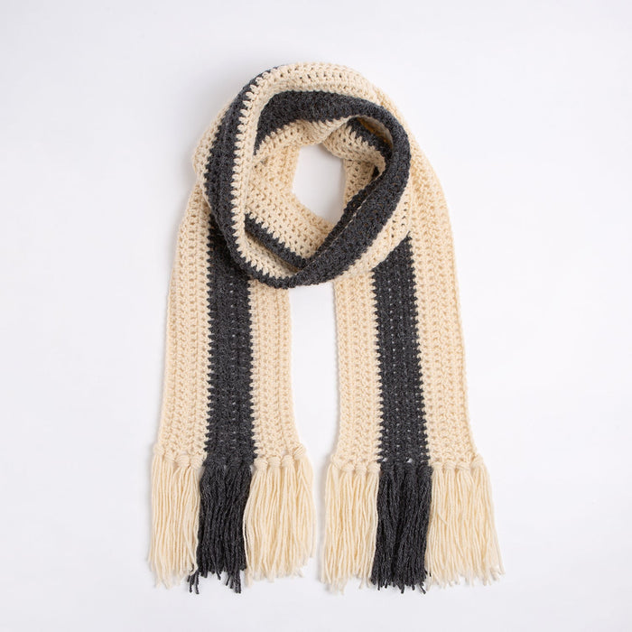Accessories Crochet Kit - Striped Alpaca Scarf - Wool Couture