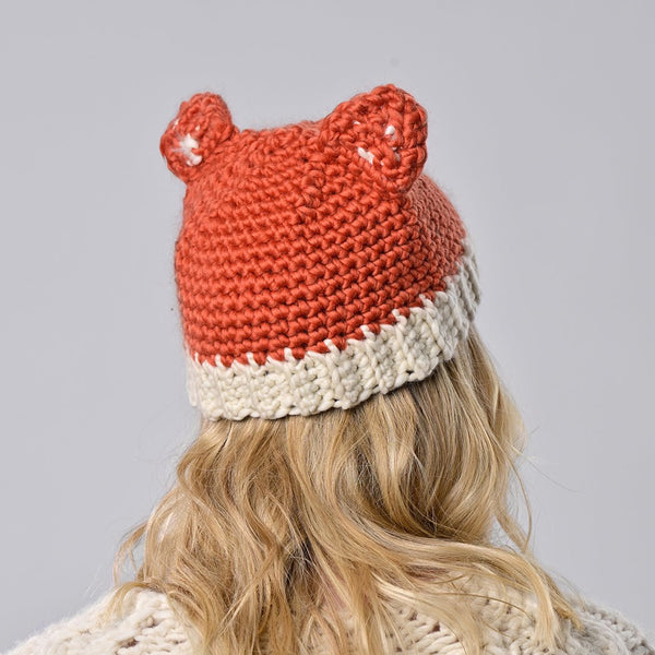 Adult Fox Hat Crochet Kit - Wool Couture