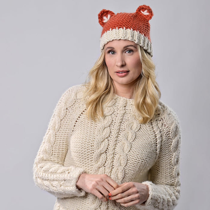 Adult Fox Hat Crochet Kit - Wool Couture