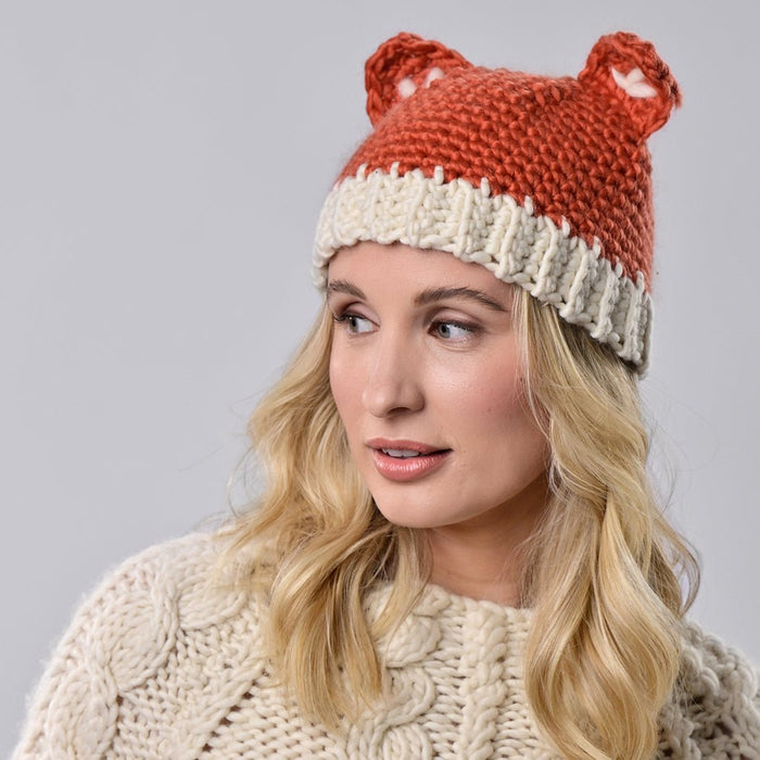 Adult Fox Hat Crochet Kit - Wool Couture