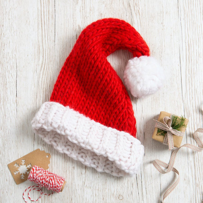 Adults Santa Hat Knitting Kit - Wool Couture