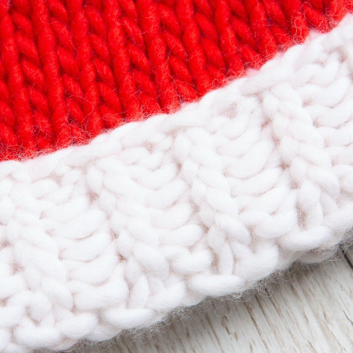 Adults Santa Hat Knitting Kit - Wool Couture