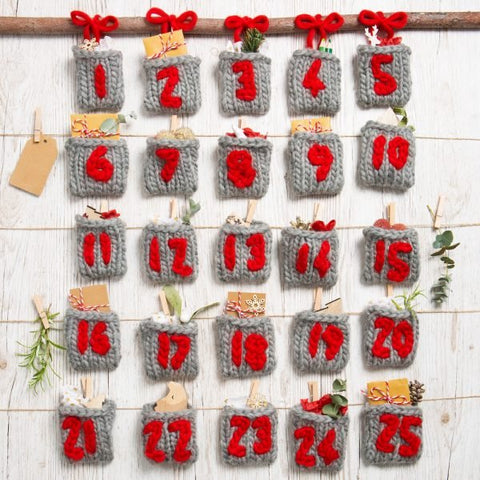 Advent Calendar Pockets Knitting Kit - Wool Couture