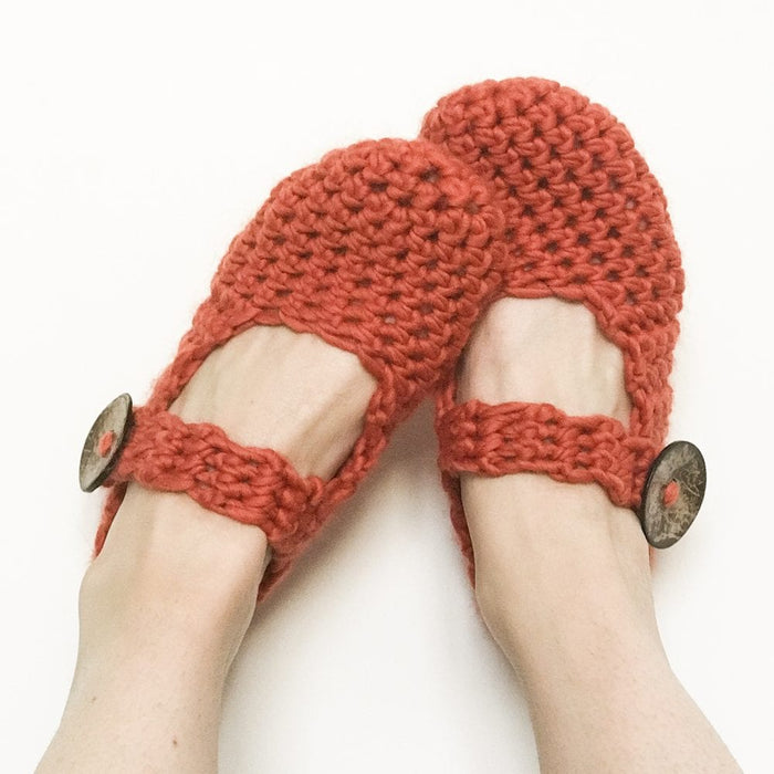 Amy Slippers Crochet Kit Wool Couture
