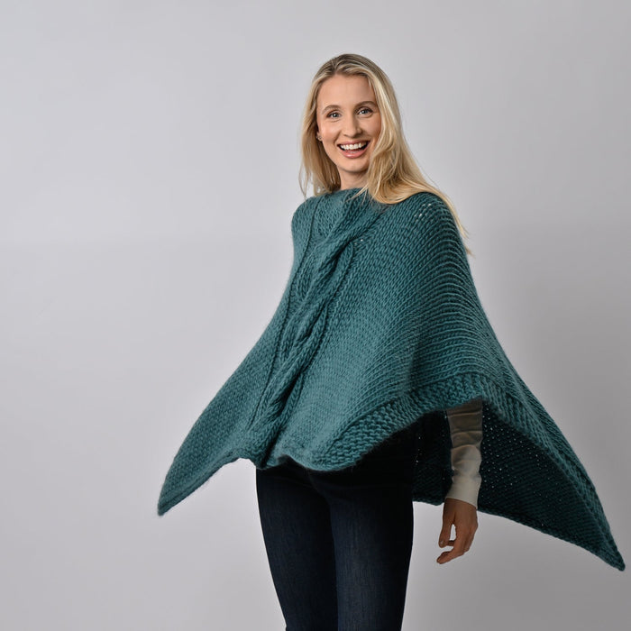 Anna Lou Poncho Knitting Kit - Wool Couture