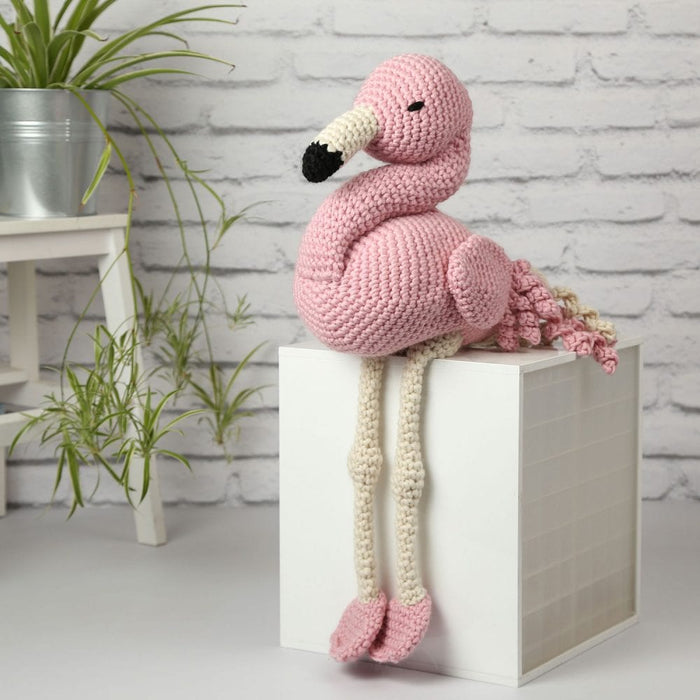 April the Giant Flamingo Crochet Kit Wool Couture