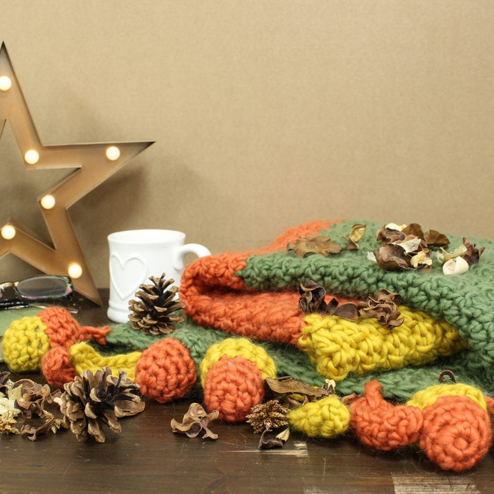 Autumn Fall Blanket Crochet Kit - Wool Couture