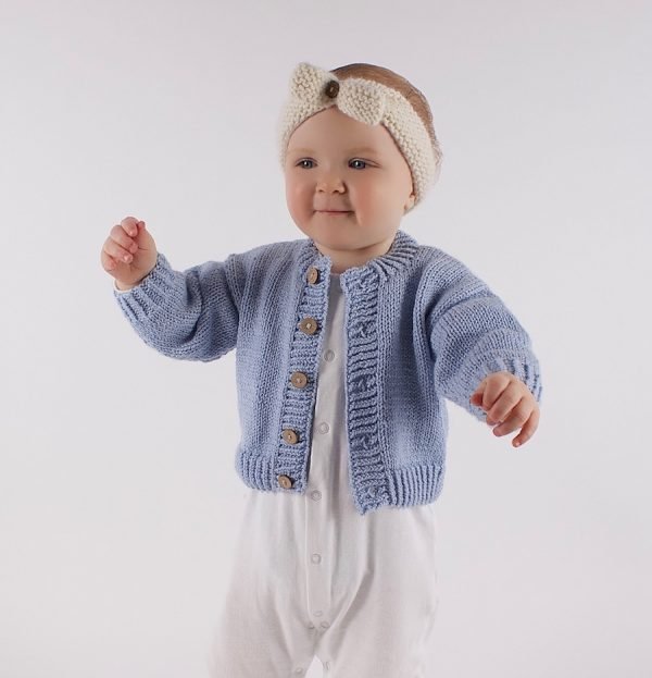 Baby Cardigan Knitting Kit - Wool Couture