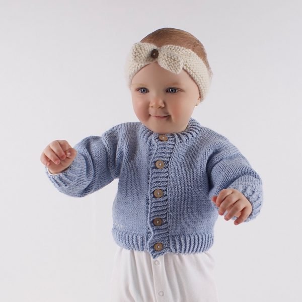 Baby Cardigan Knitting Kit - Wool Couture