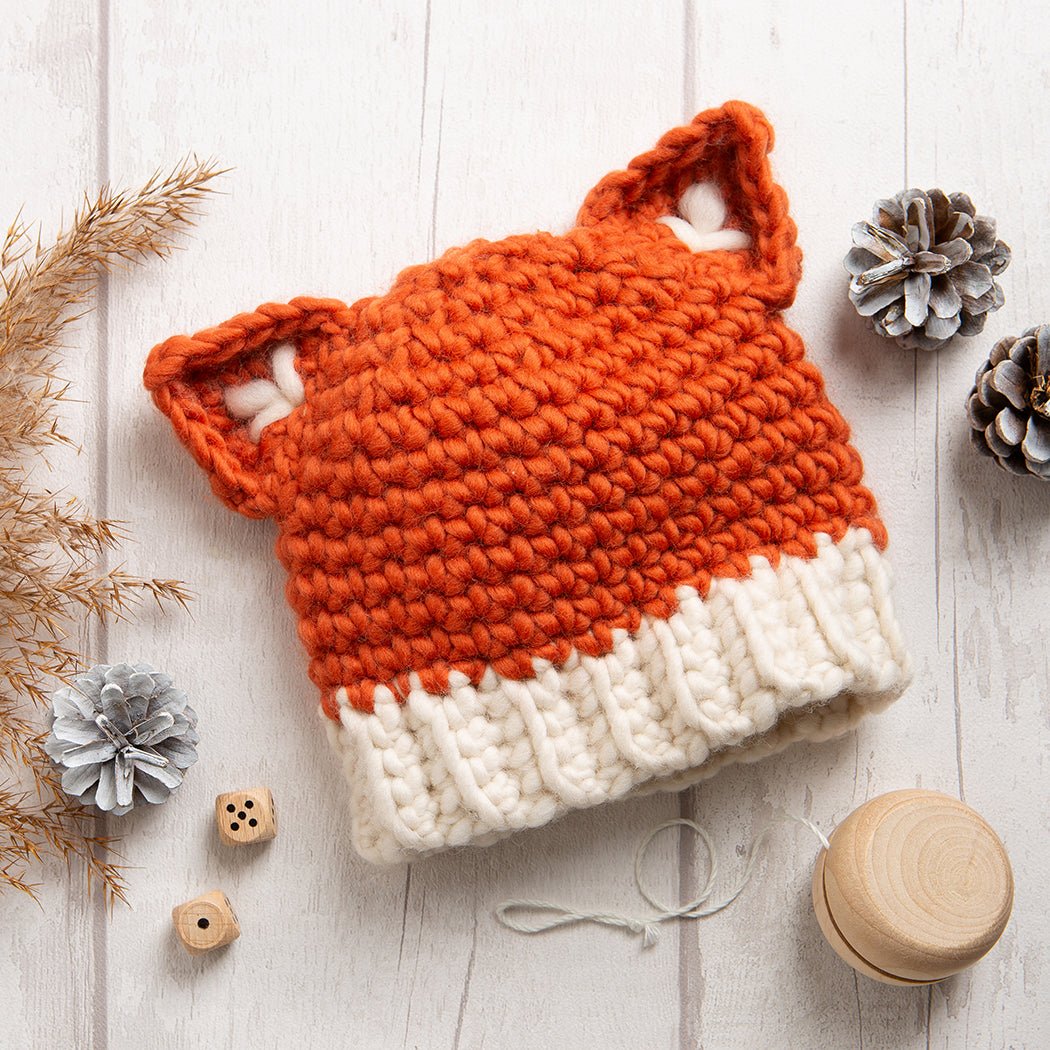 Baby / Child Fox Hat Crochet Kit– Wool Couture