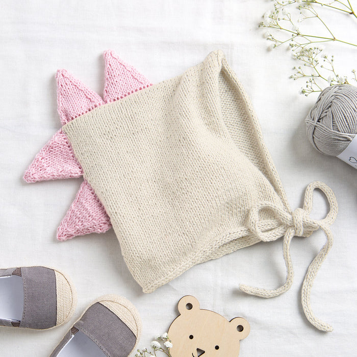 Baby Dinosaur Bonnet Knitting Kit - Wool Couture