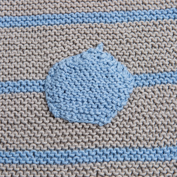 Baby Dinosaur Striped Blanket Knitting Kit - Wool Couture