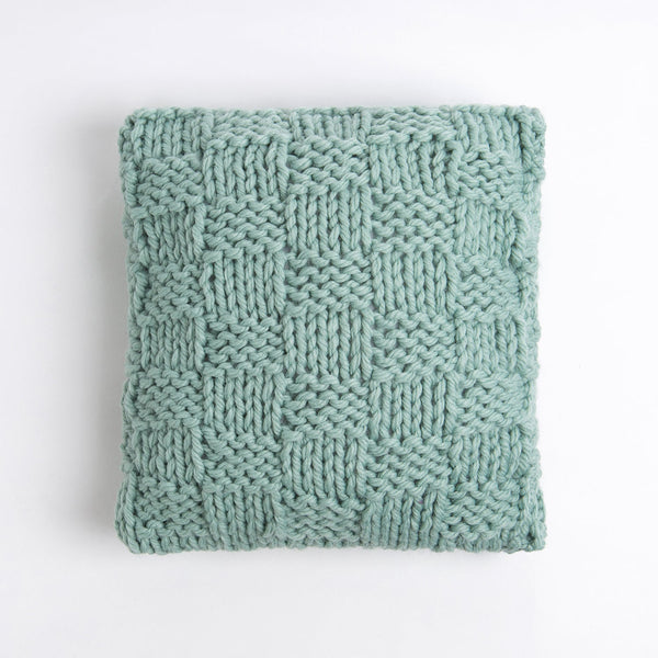 Basketweave Stitch Cushion Cover Knitting Kit - Wool Couture