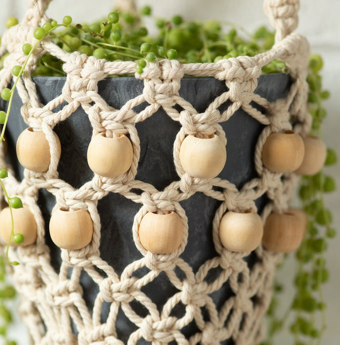 macrame beaded plant hanger Beaded Plant Hanger Macrame Kit