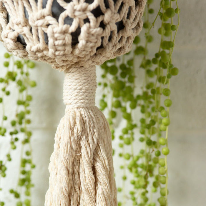 macrame pod plant hanger Beaded Plant Hanger Macrame Kit
