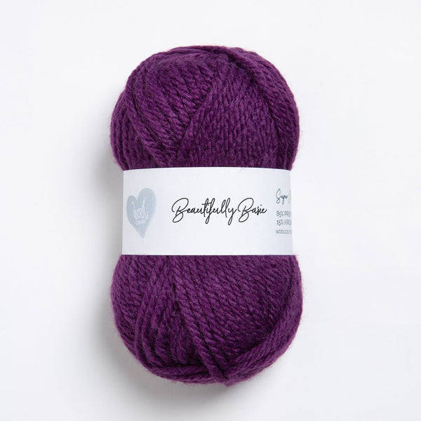 Beautifully Basic Chunky Yarn 100g Ball - Amethyst Purple - Wool Couture