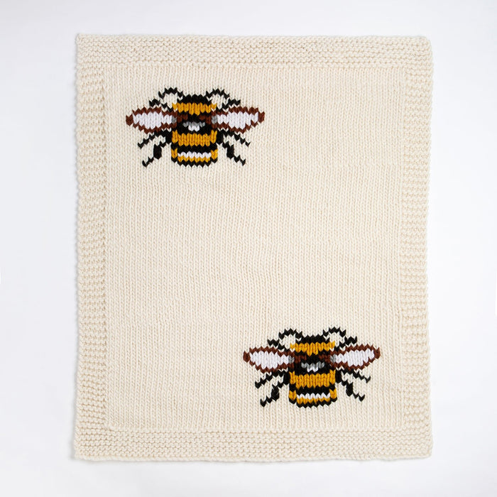 Bee Blanket & Cushion Cover - Knitting Kit - Wool Couture