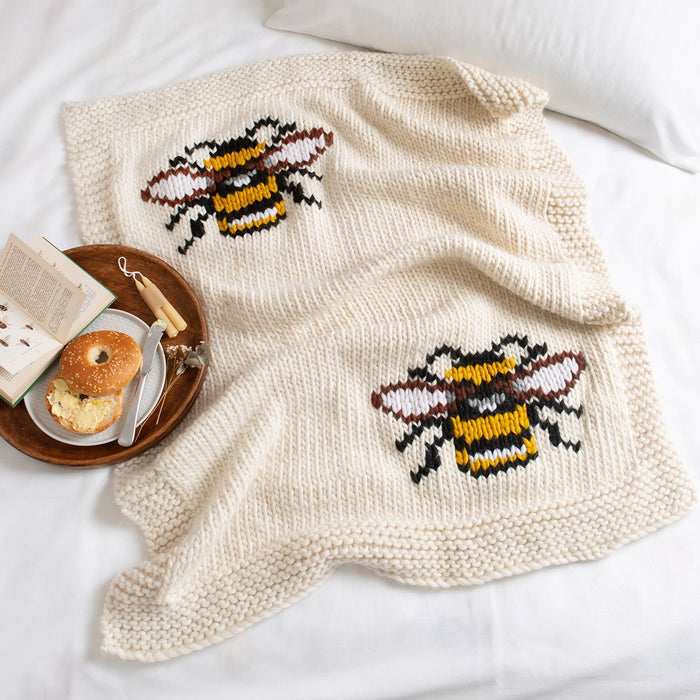 Bee Blanket - Knitting Kit - Wool Couture