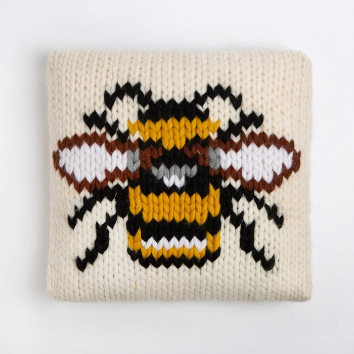 Bee Cushion Cover - Knitting Kit - Wool Couture