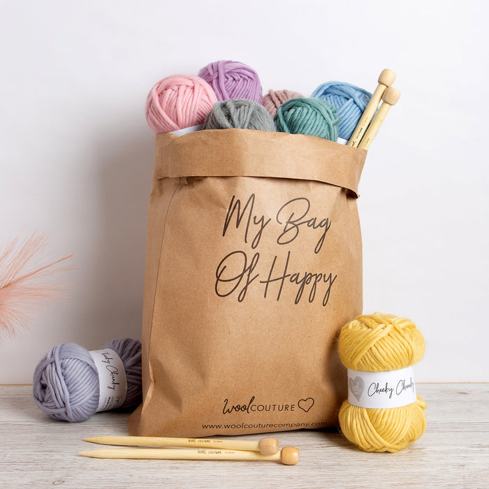 Blanket Knitting Kit - Hannah's Beginner Throw - Wool Couture