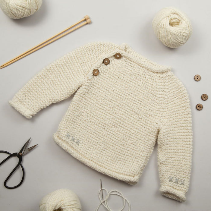 Blossom Jumper Baby Knitting Kit Wool Couture