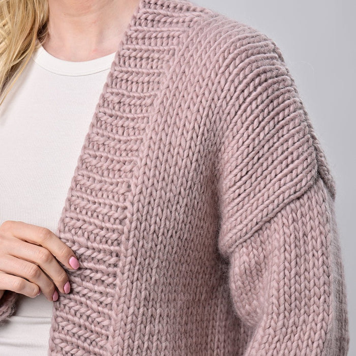 Bomber Cardigan Knitting Kit - Wool Couture