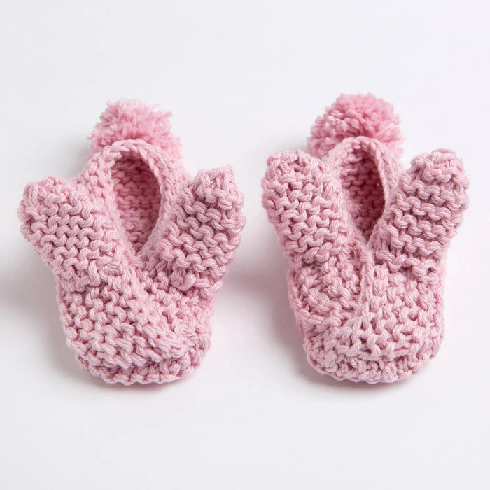 Bunny Ear Baby Slippers & Hat Knitting Kit - Easter - Wool Couture